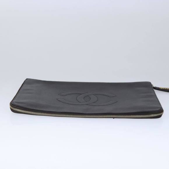 CHANEL Document Case Caviar Skin Brown CC Auth bs20232 - Picture 5 of 16